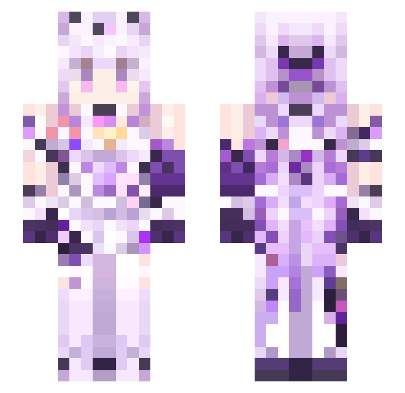 super_return Minecraft skin, front and back view