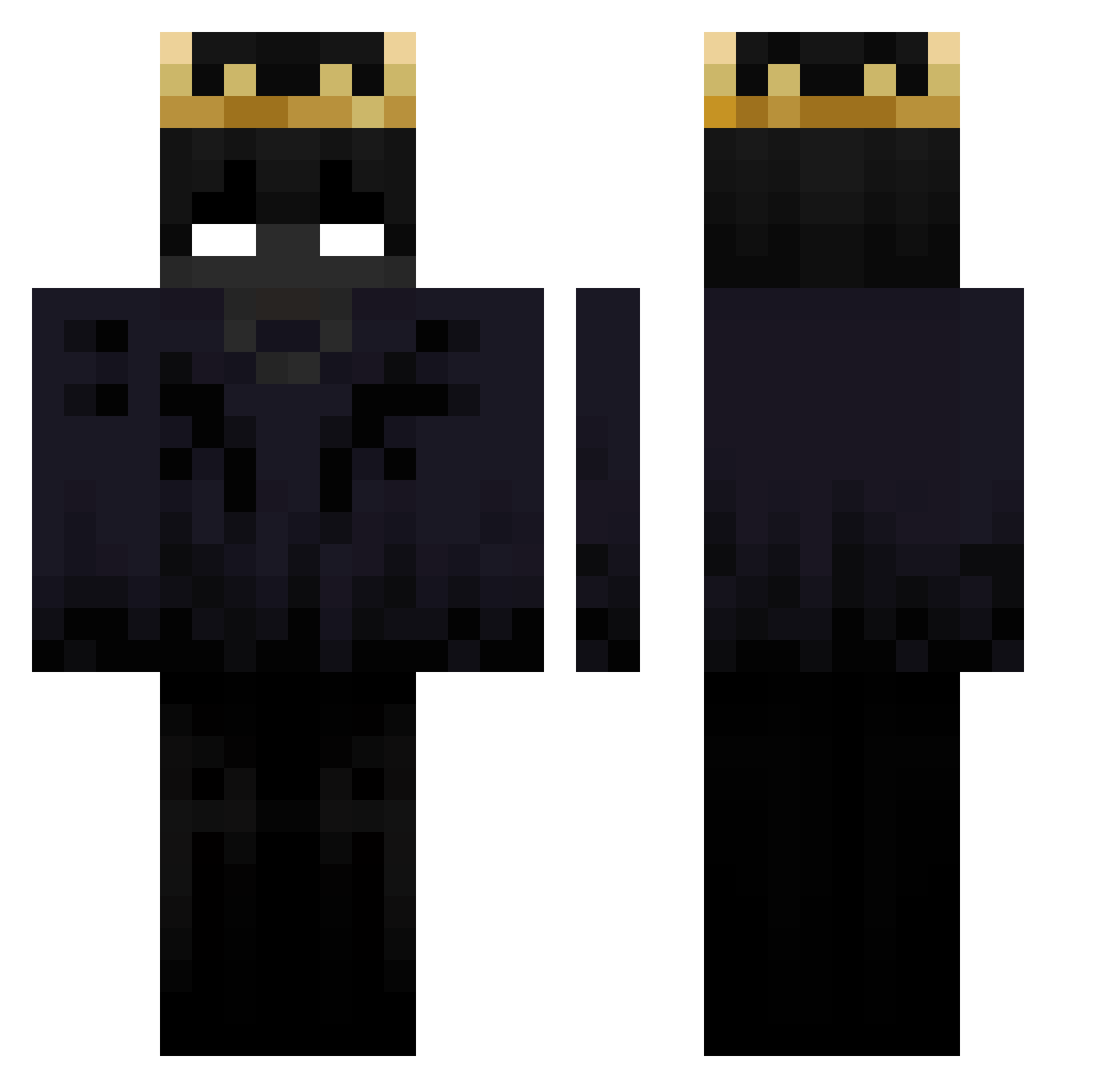 iKacpii Minecraft skin, front and back view