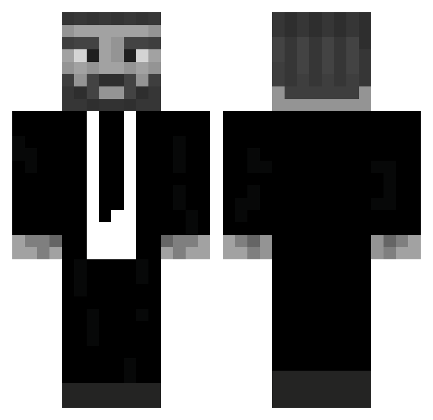S4nnek Minecraft skin, front and back view