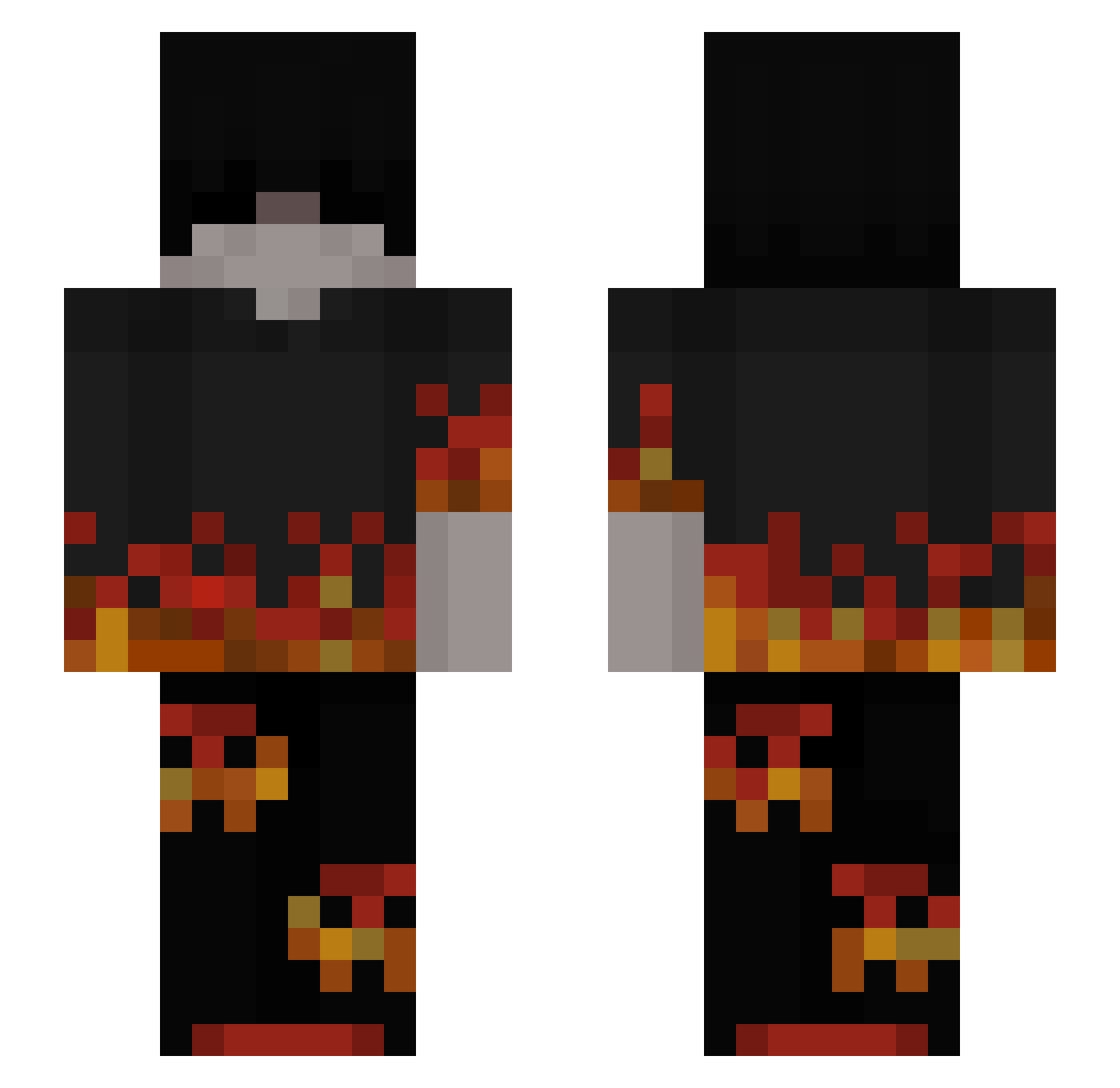 TinyStarNight Minecraft skin, front and back view