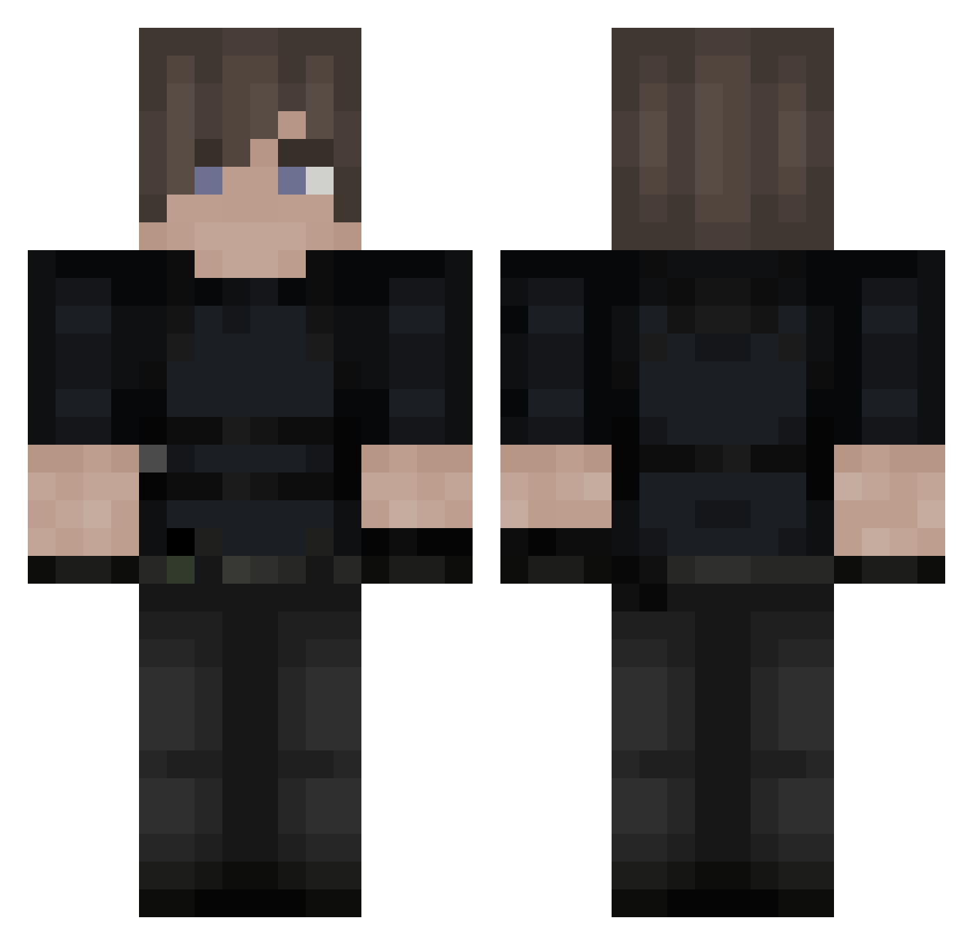 GUSYFRANCO Minecraft skin, front and back view