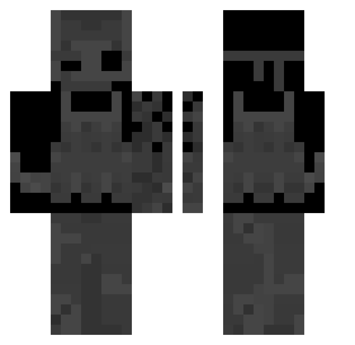Santhez Minecraft skin, front and back view