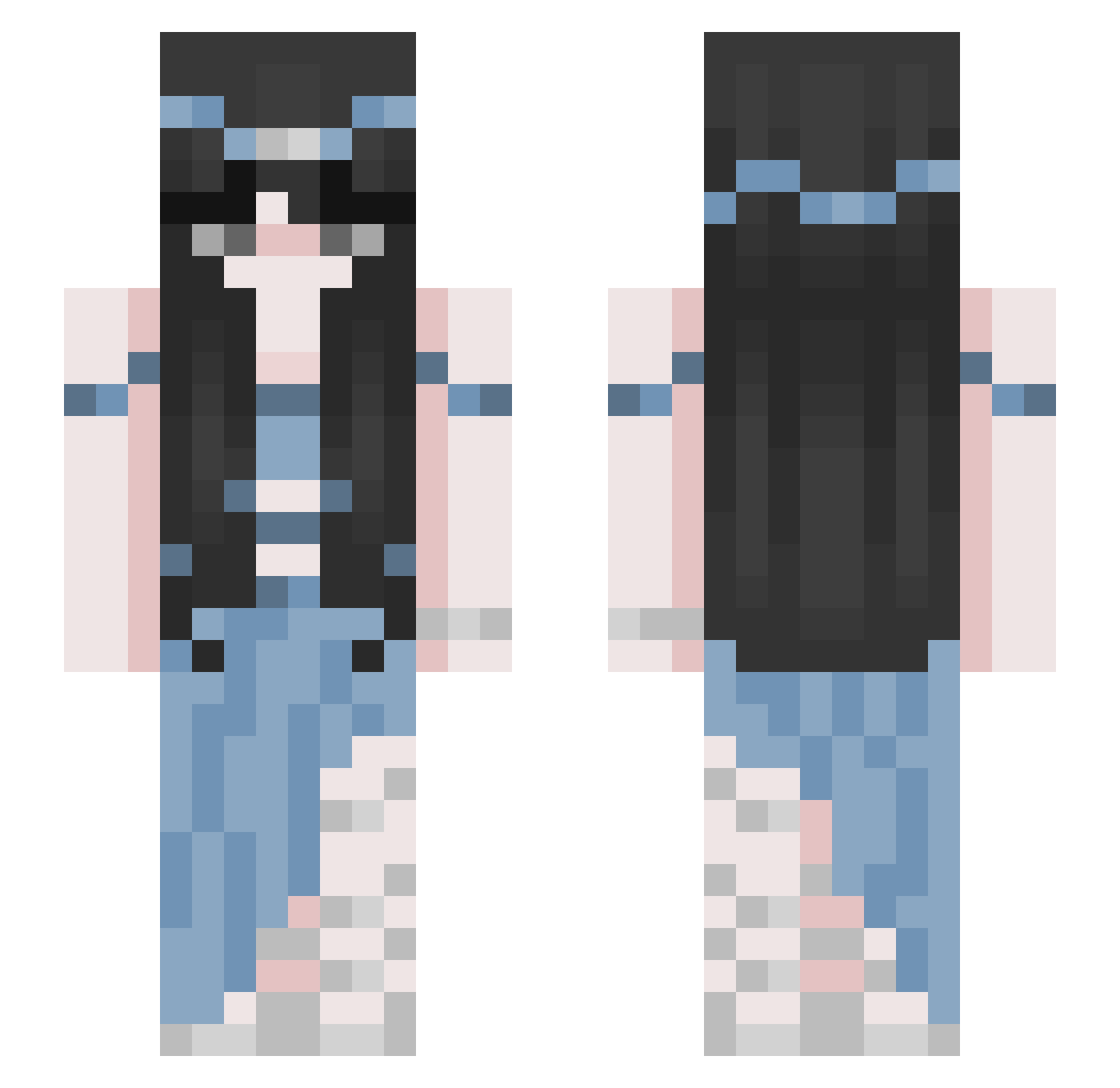 Ludreck Minecraft skin, front and back view