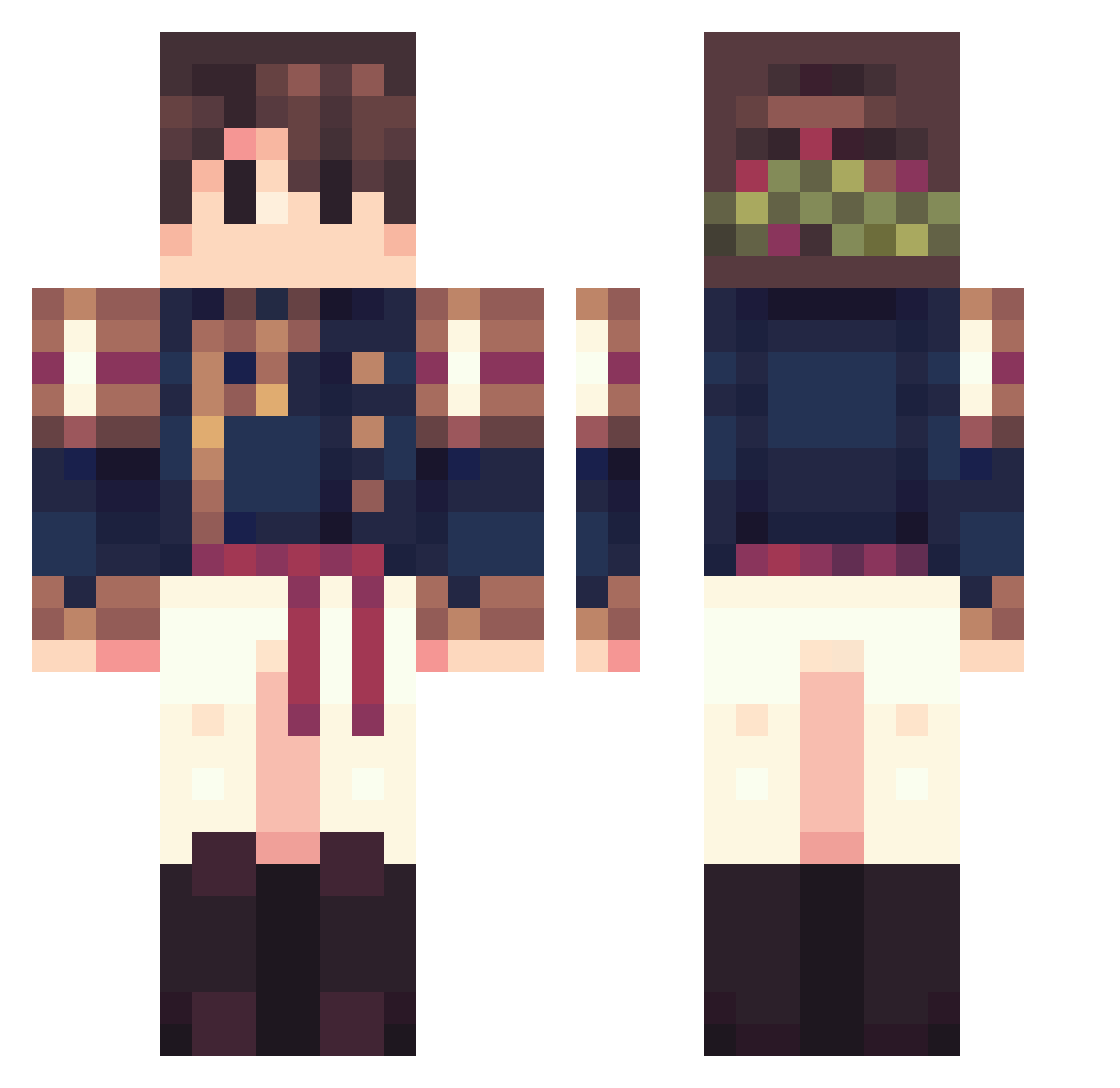 xElectr0_ Minecraft skin, front and back view