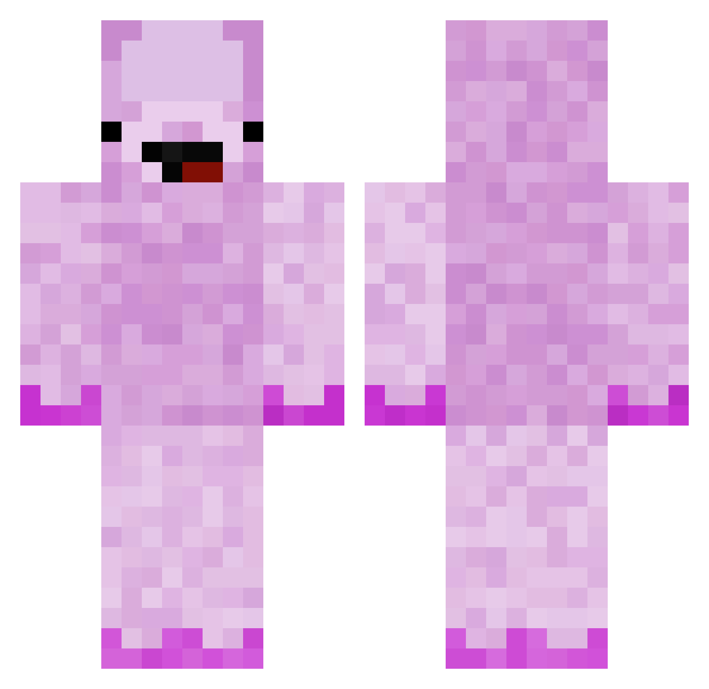 AlishaB2002 Minecraft skin, front and back view