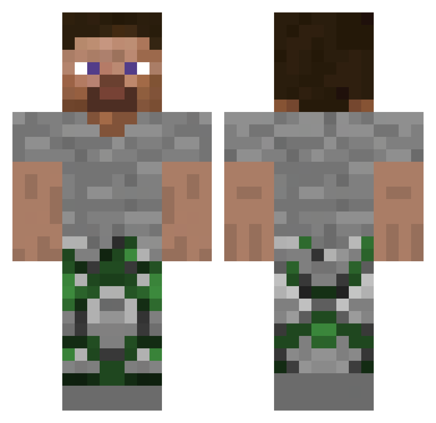 Zeraphim Minecraft skin, front and back view
