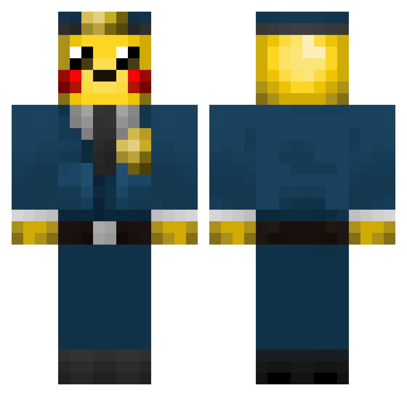 Karredas Minecraft skin, front and back view