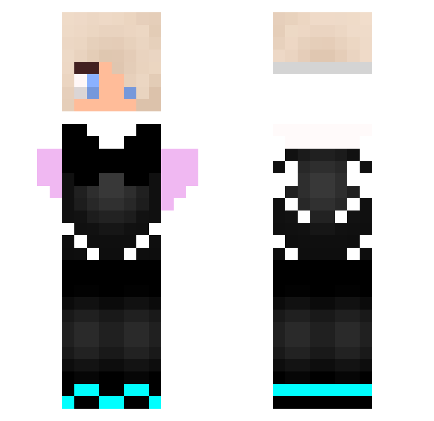 Tyler_Shimada Minecraft skin, front and back view