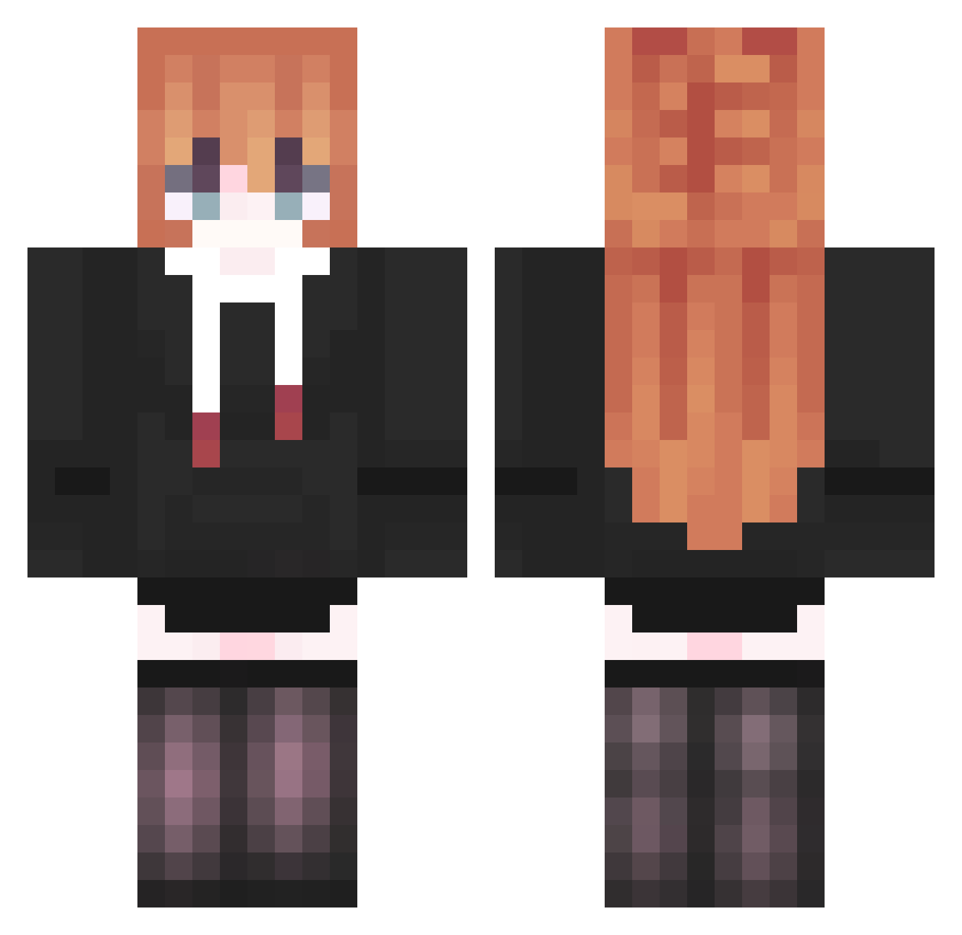 zwjzzz Minecraft skin, front and back view