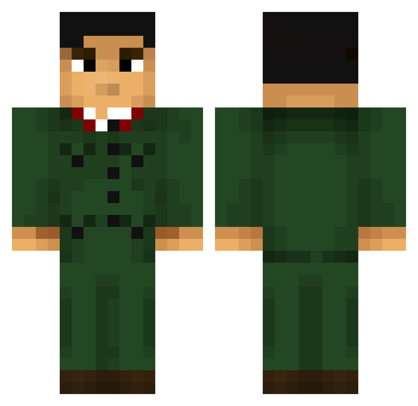 WangHonWen Minecraft skin, front and back view