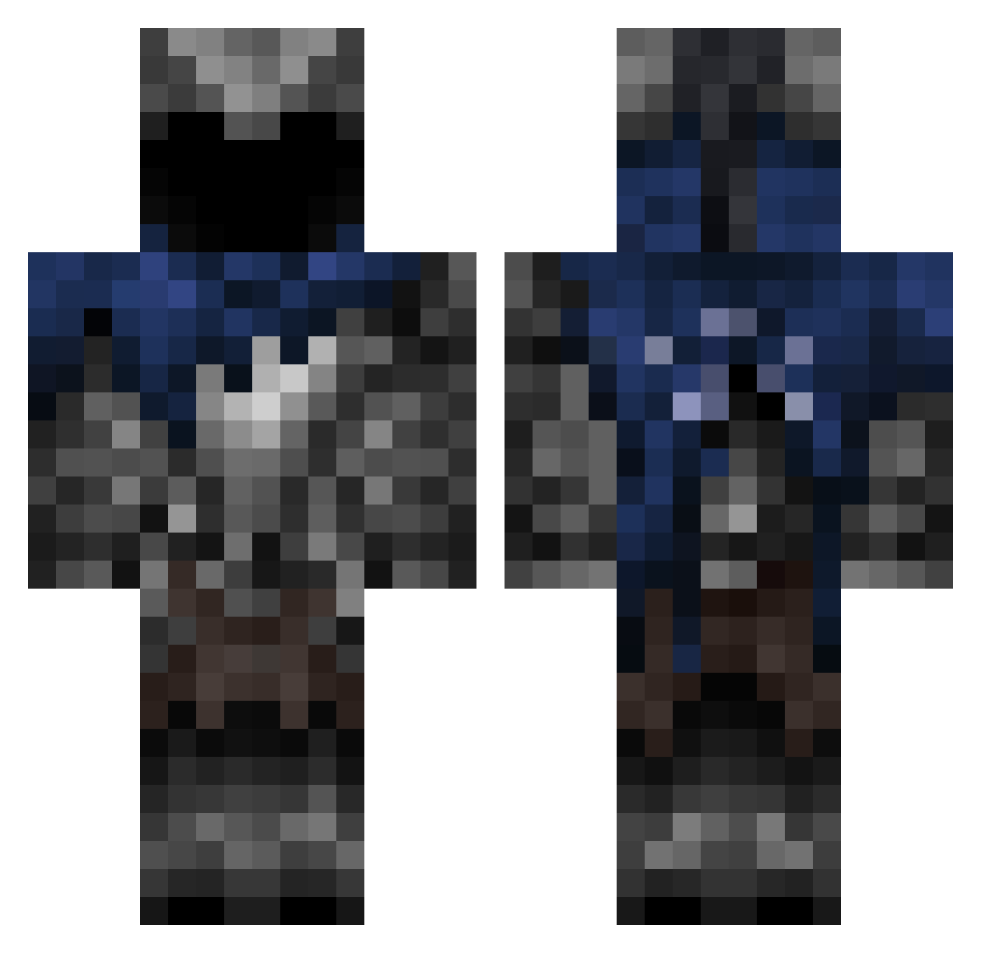 hb163hunter Minecraft skin, front and back view