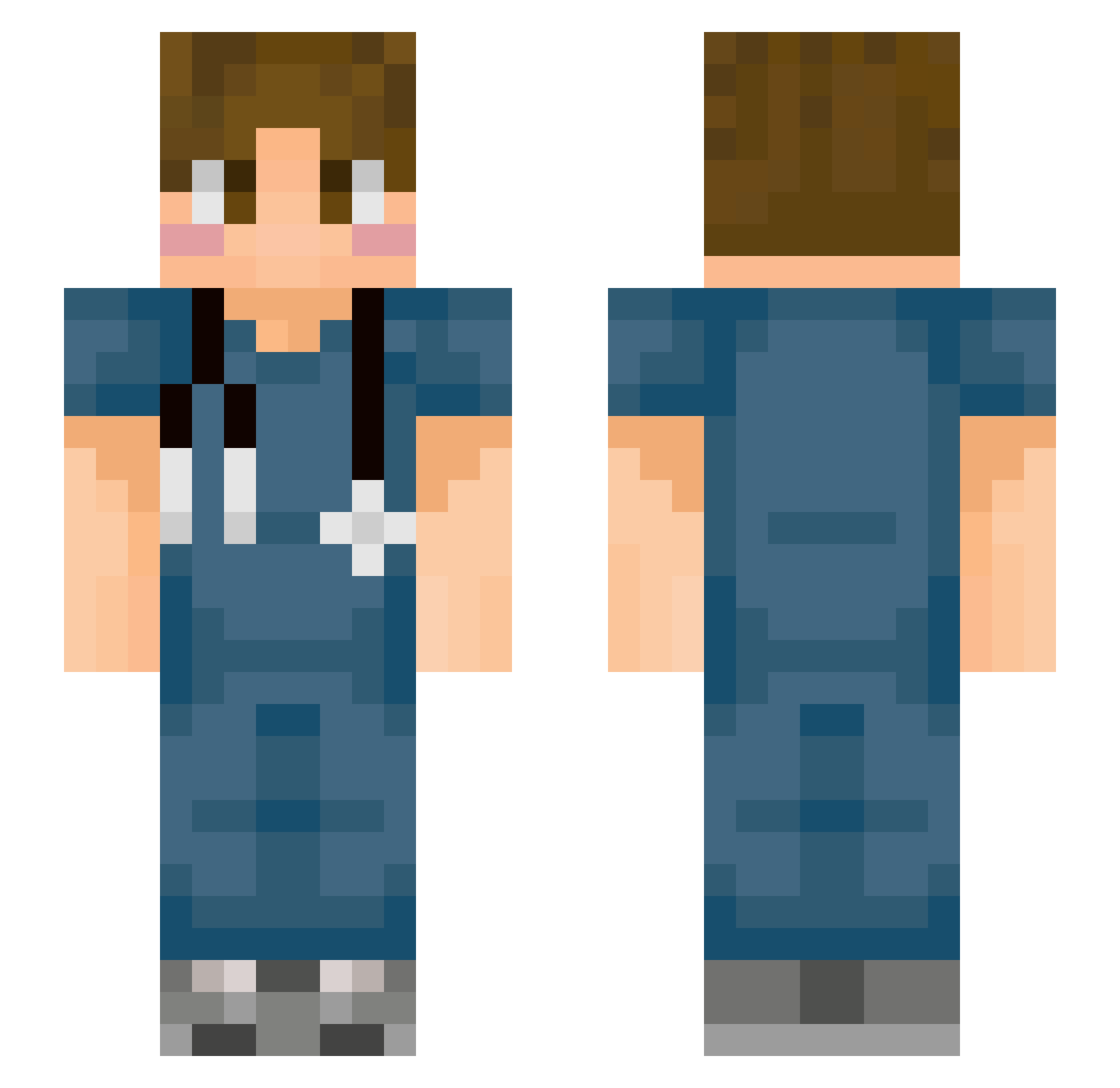 kimdanslilpickle Minecraft skin, front and back view