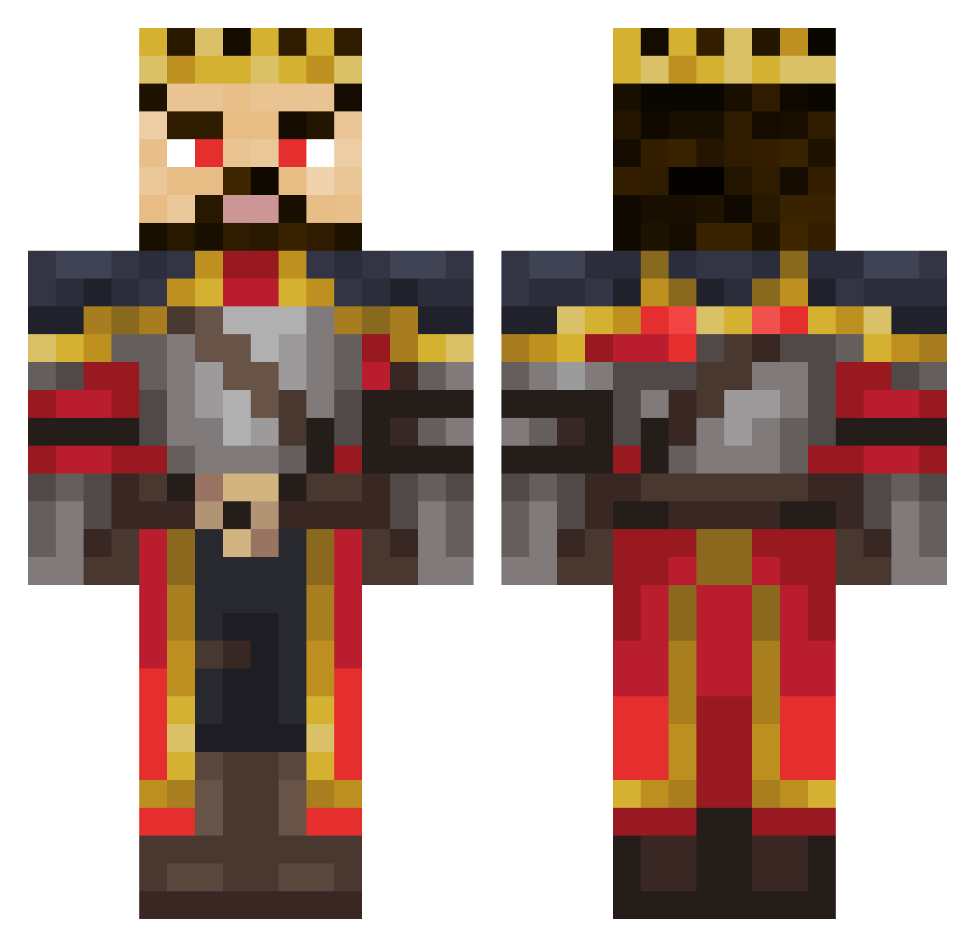 predawn Minecraft skin, front and back view