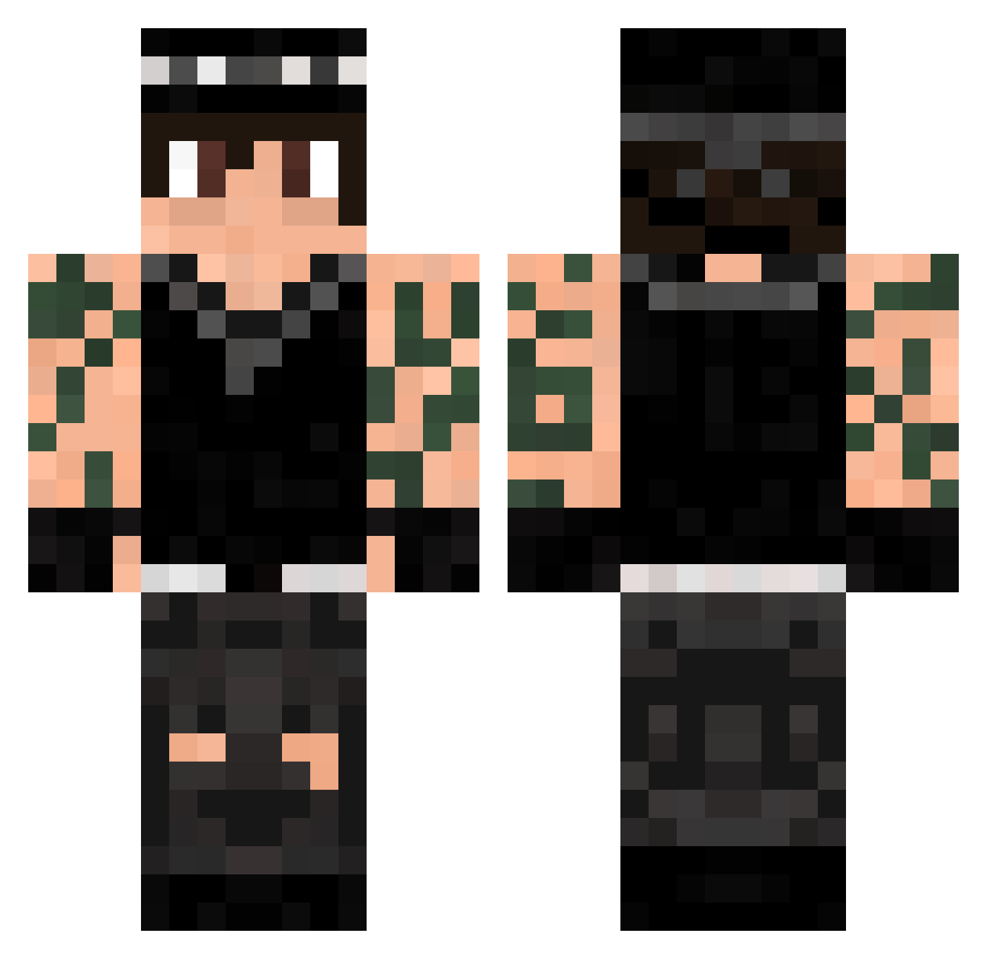 GhibbletronBelea Minecraft skin, front and back view