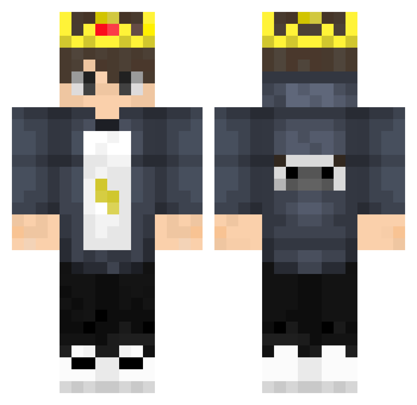 Jayant_rey Minecraft skin, front and back view