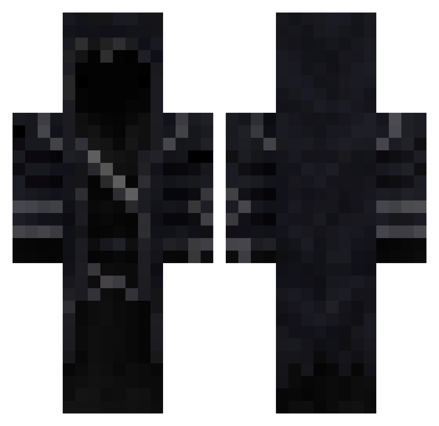 Numericly Minecraft skin, front and back view