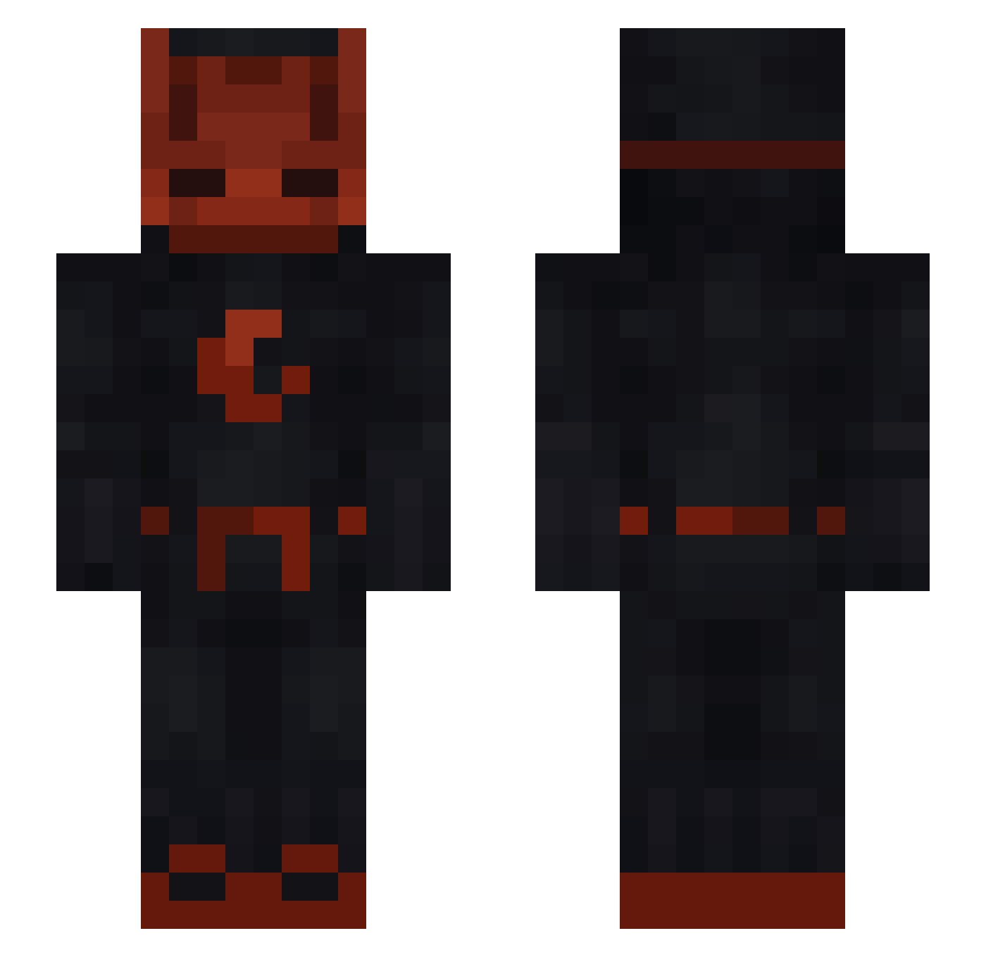 Lutescent Minecraft skin, front and back view