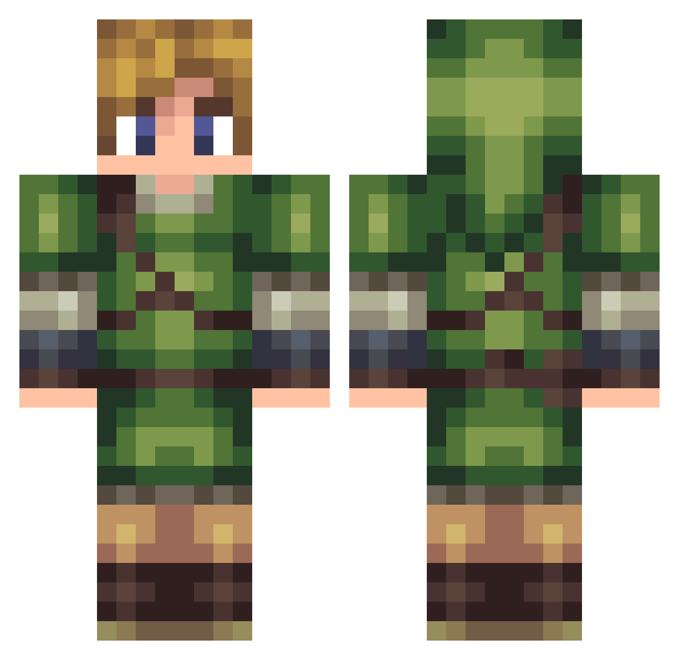SaberInALionSuit Minecraft skin, front and back view