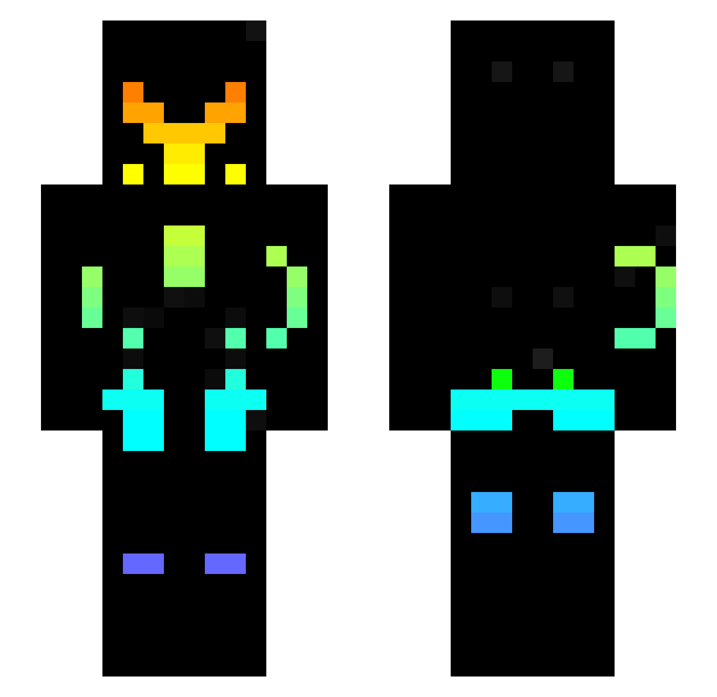 coldEnzel Minecraft skin, front and back view