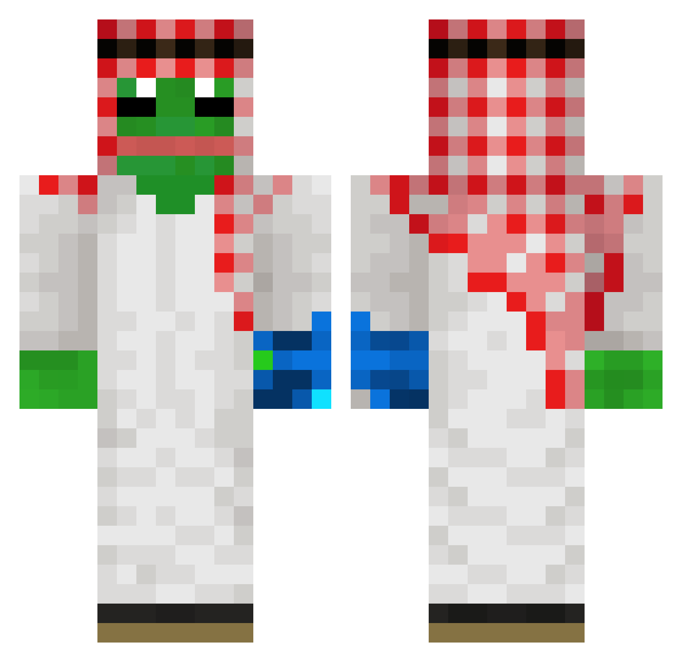R_mx Minecraft skin, front and back view