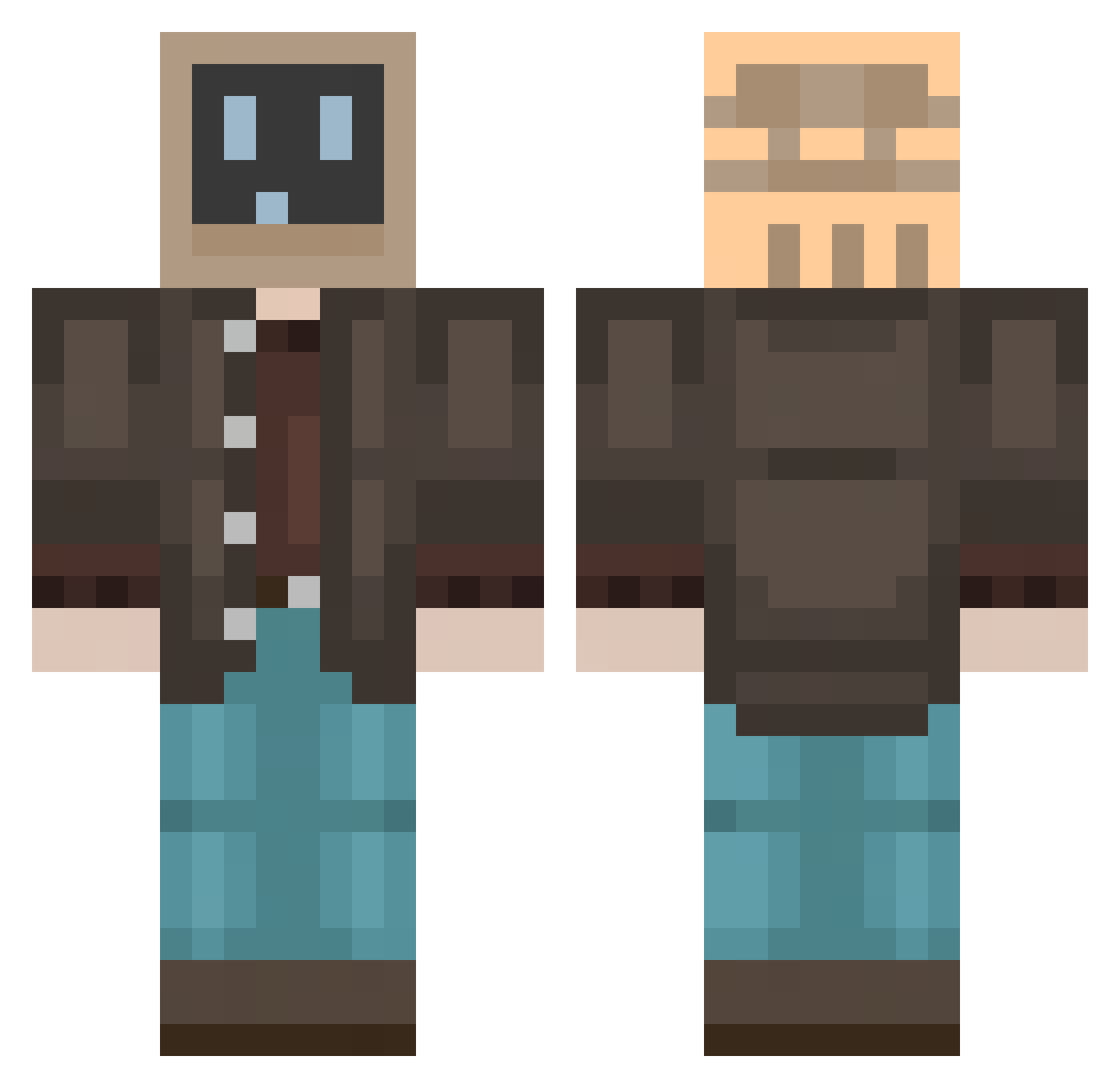 Arnd_ Minecraft skin, front and back view