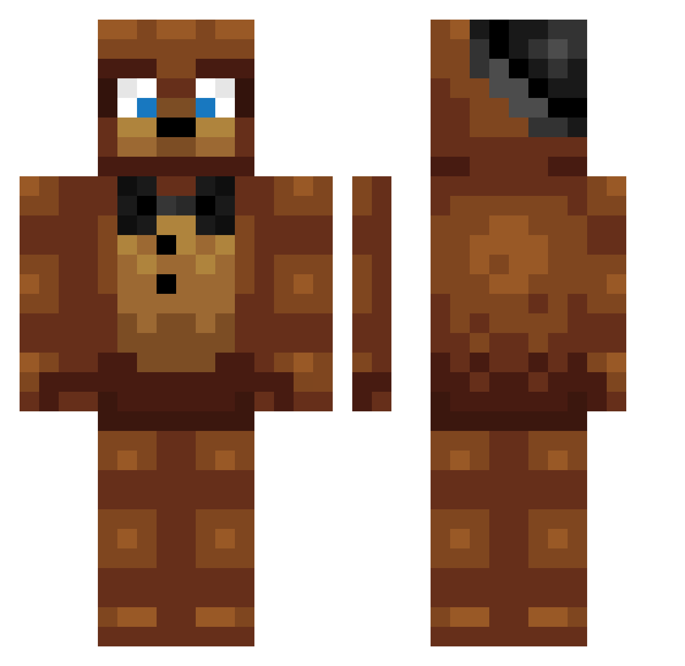 TyshaKB_ Minecraft skin, front and back view