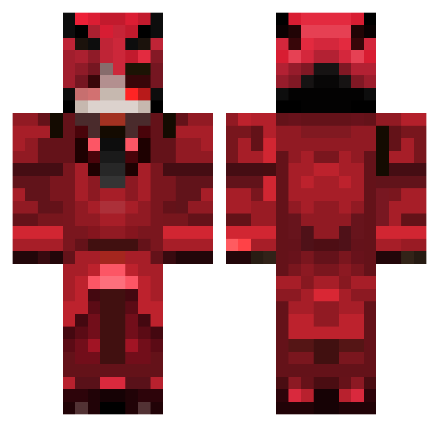 mertiland_ Minecraft skin, front and back view