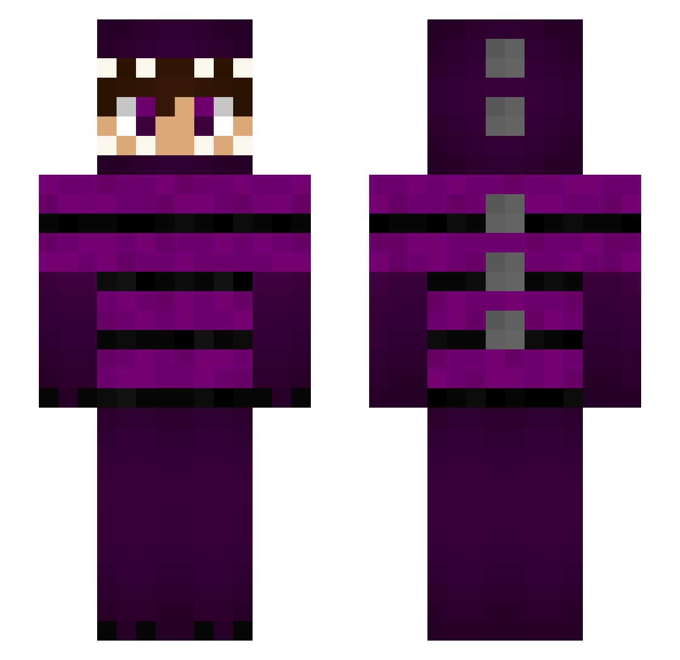 _Stunky Minecraft skin, front and back view