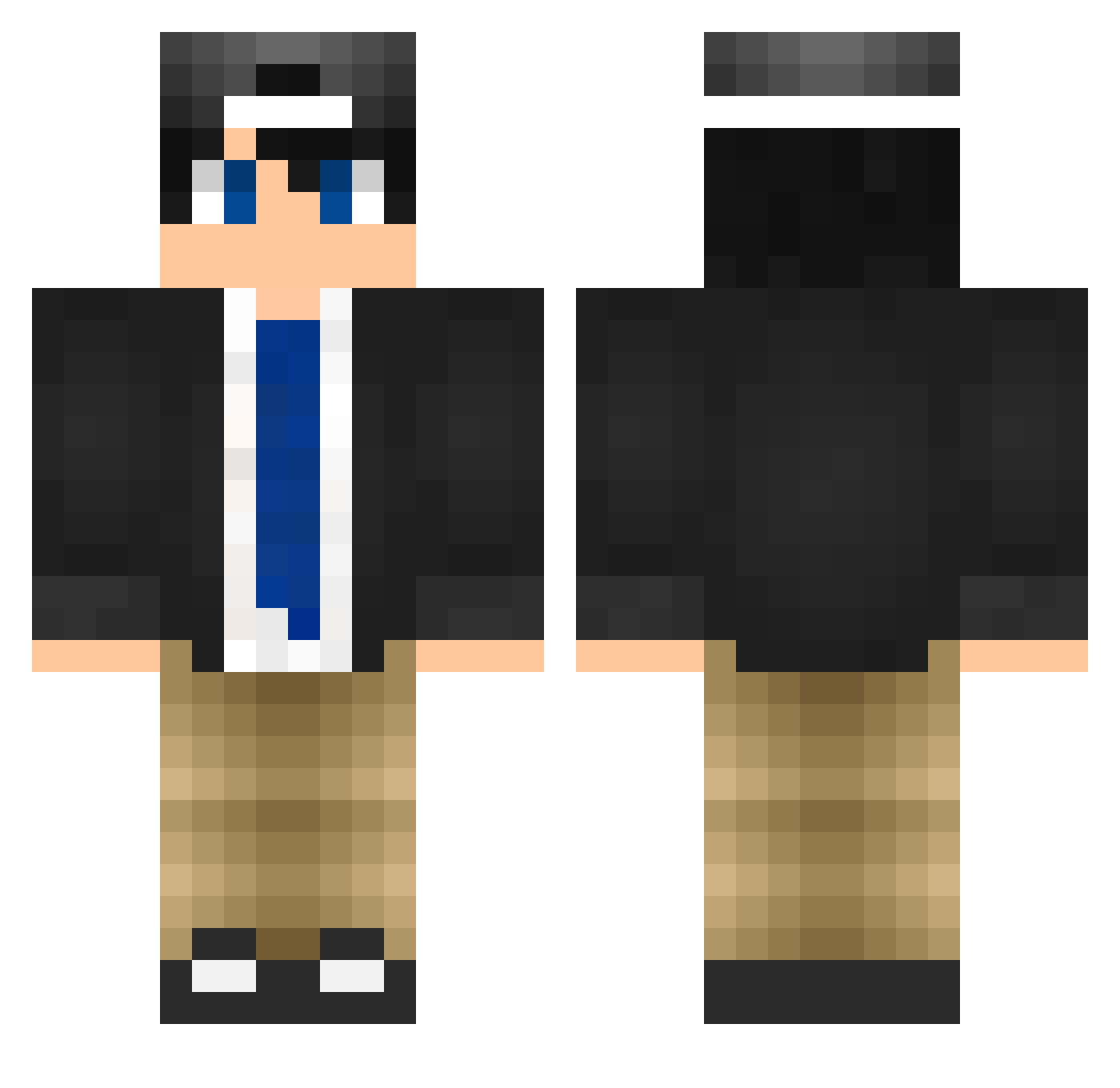 Toom Minecraft skin, front and back view