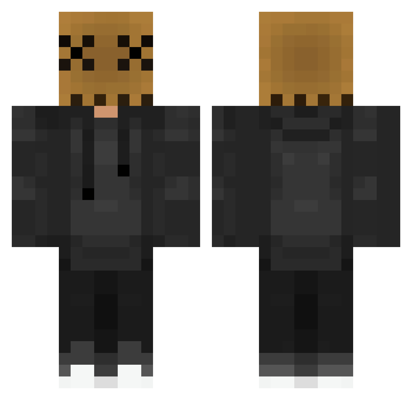 RoJoQu Minecraft skin, front and back view