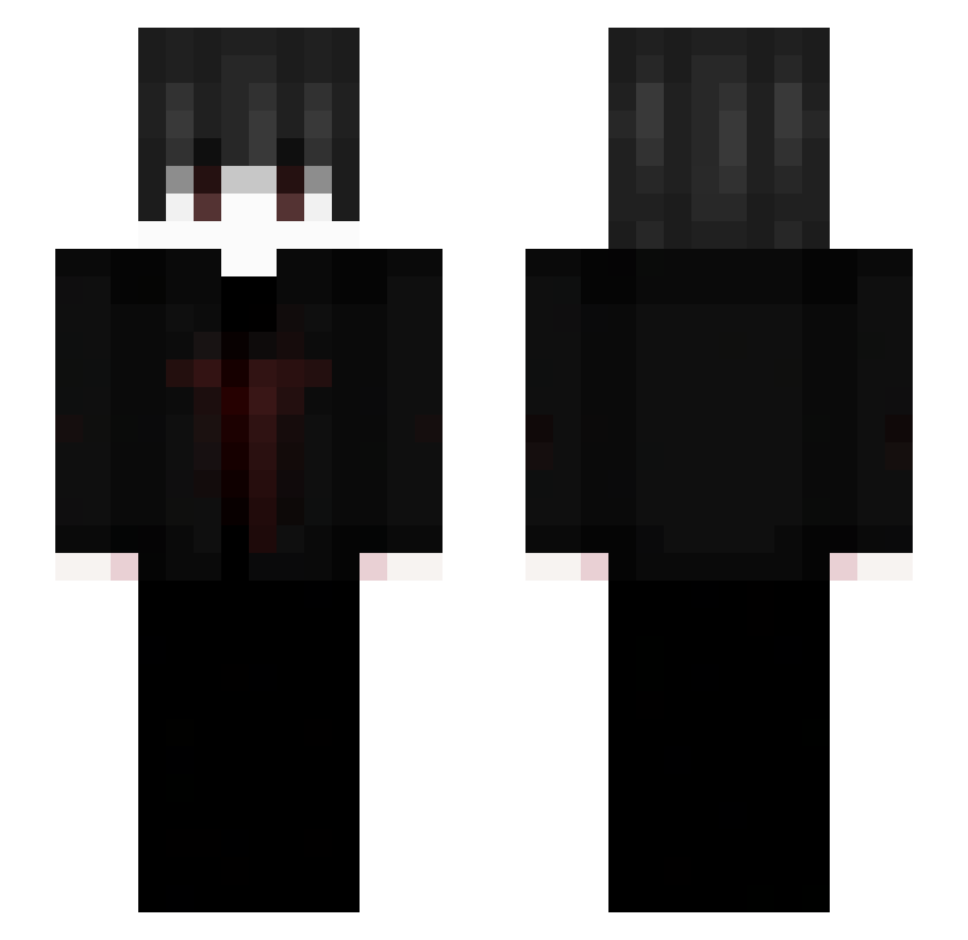 mxrkoo Minecraft skin, front and back view