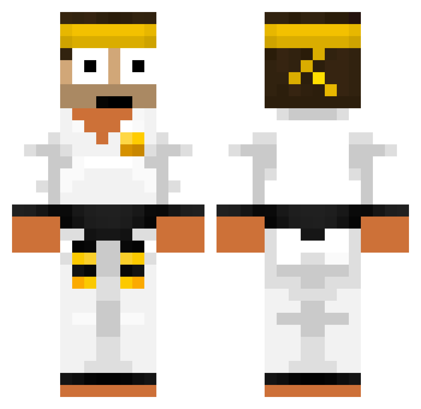 widereceivers Minecraft skin, front and back view