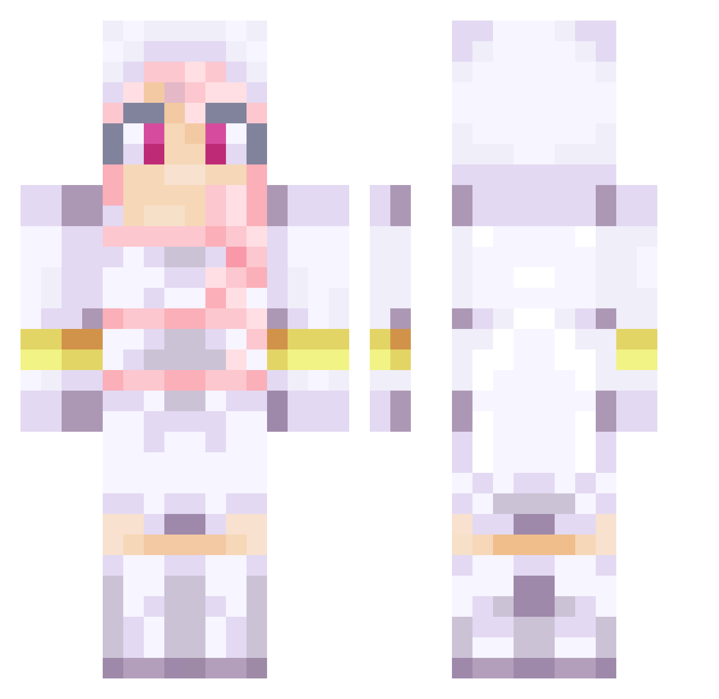 LaLuneDuGhetto Minecraft skin, front and back view