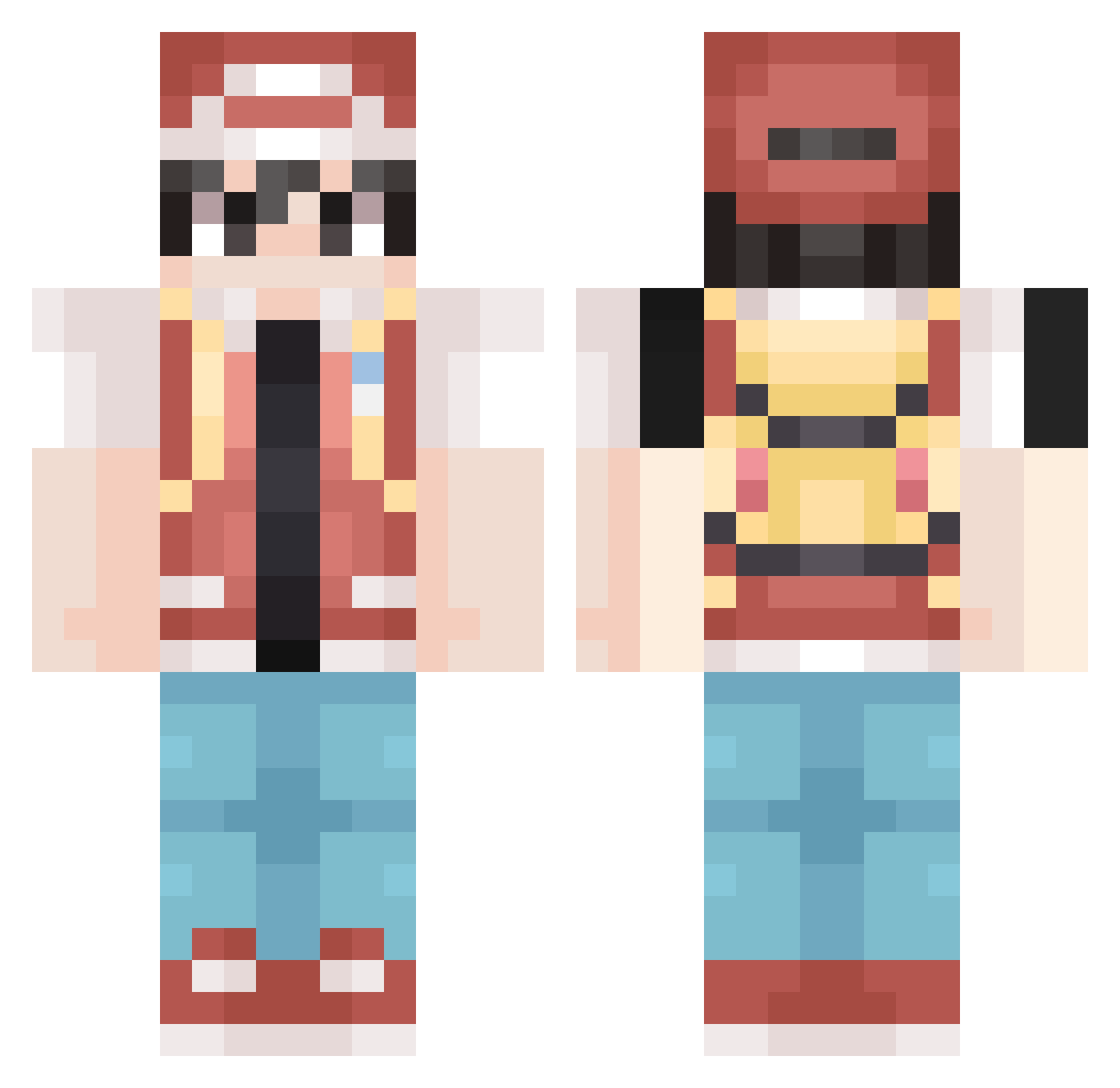 PocoyoBR Minecraft skin, front and back view