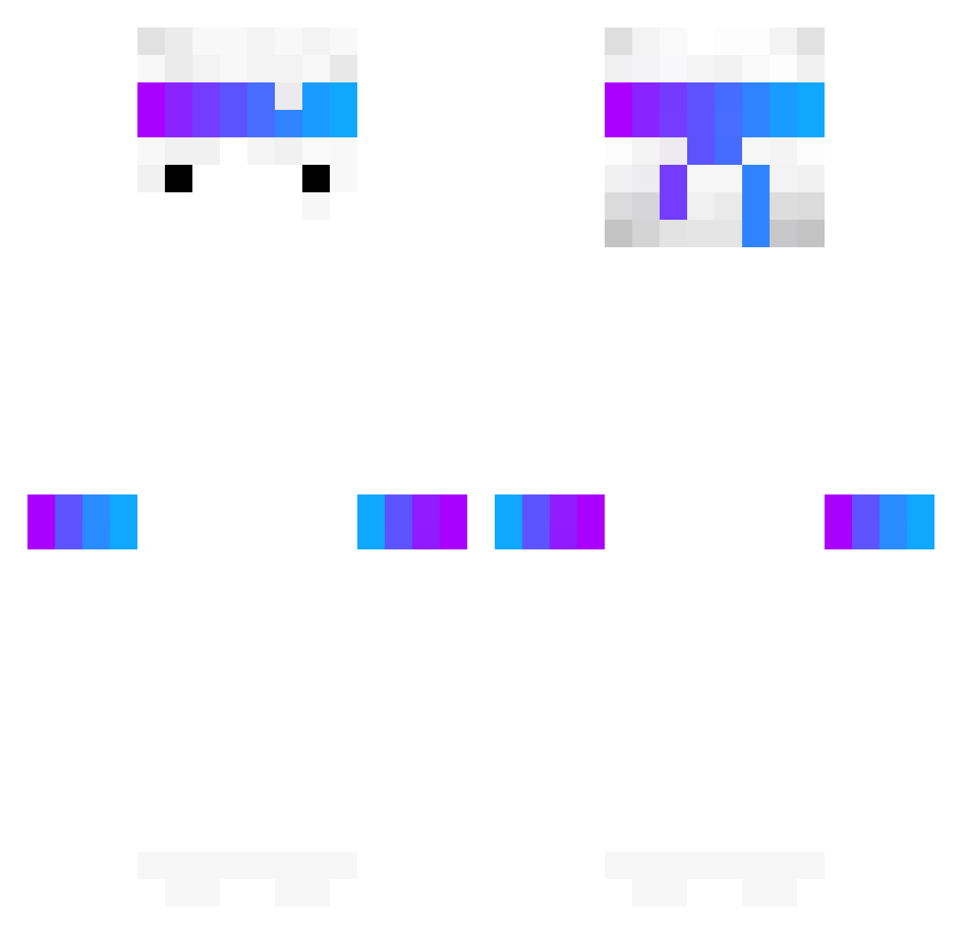 fiflak1234 Minecraft skin, front and back view