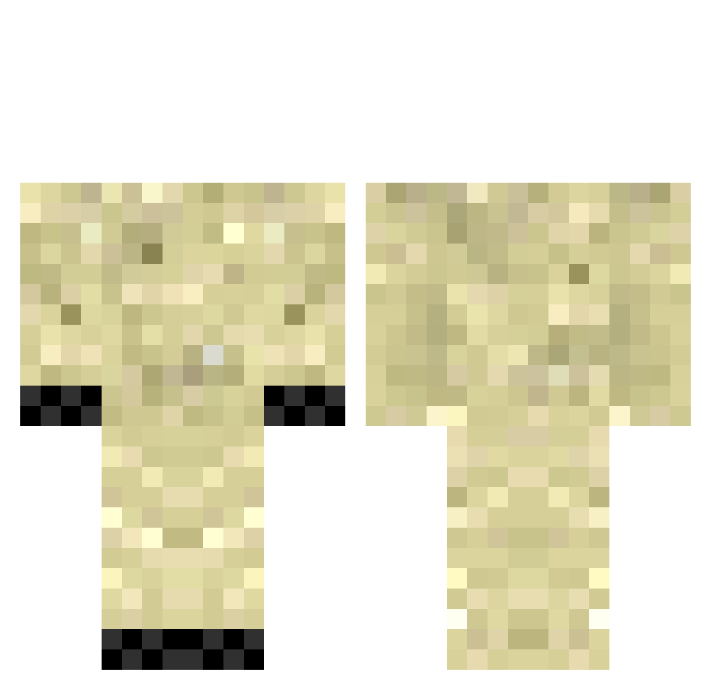 Triangulum Minecraft skin, front and back view