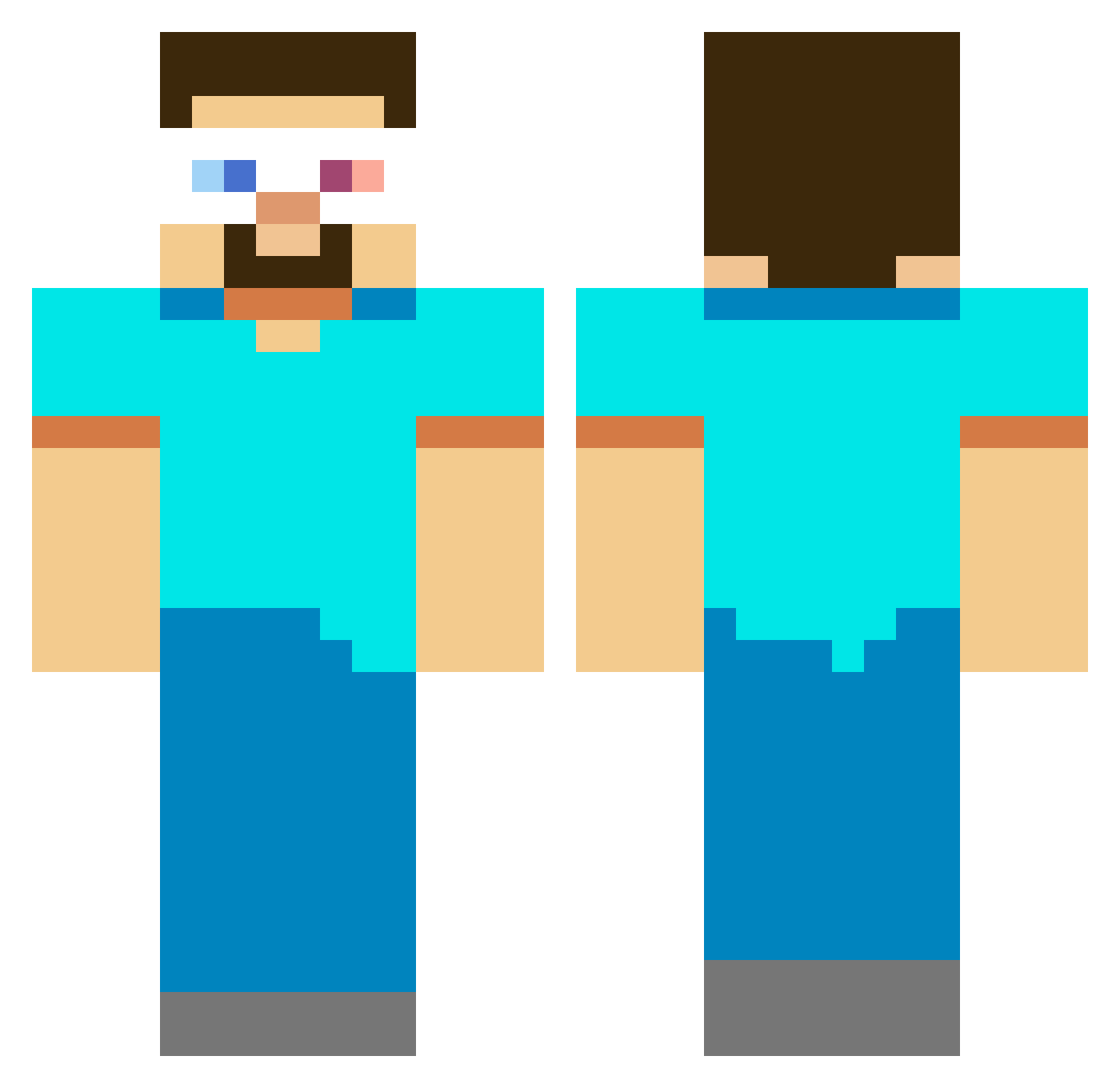 M45A1 Minecraft skin, front and back view