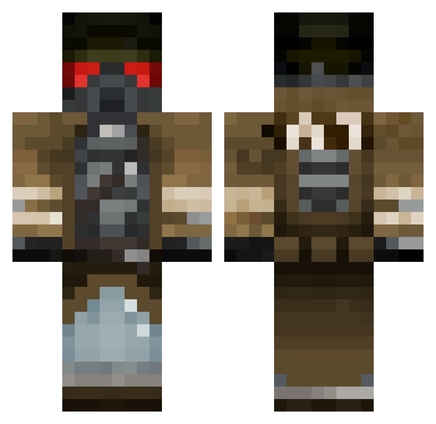 C0URI3R_SIX Minecraft skin, front and back view
