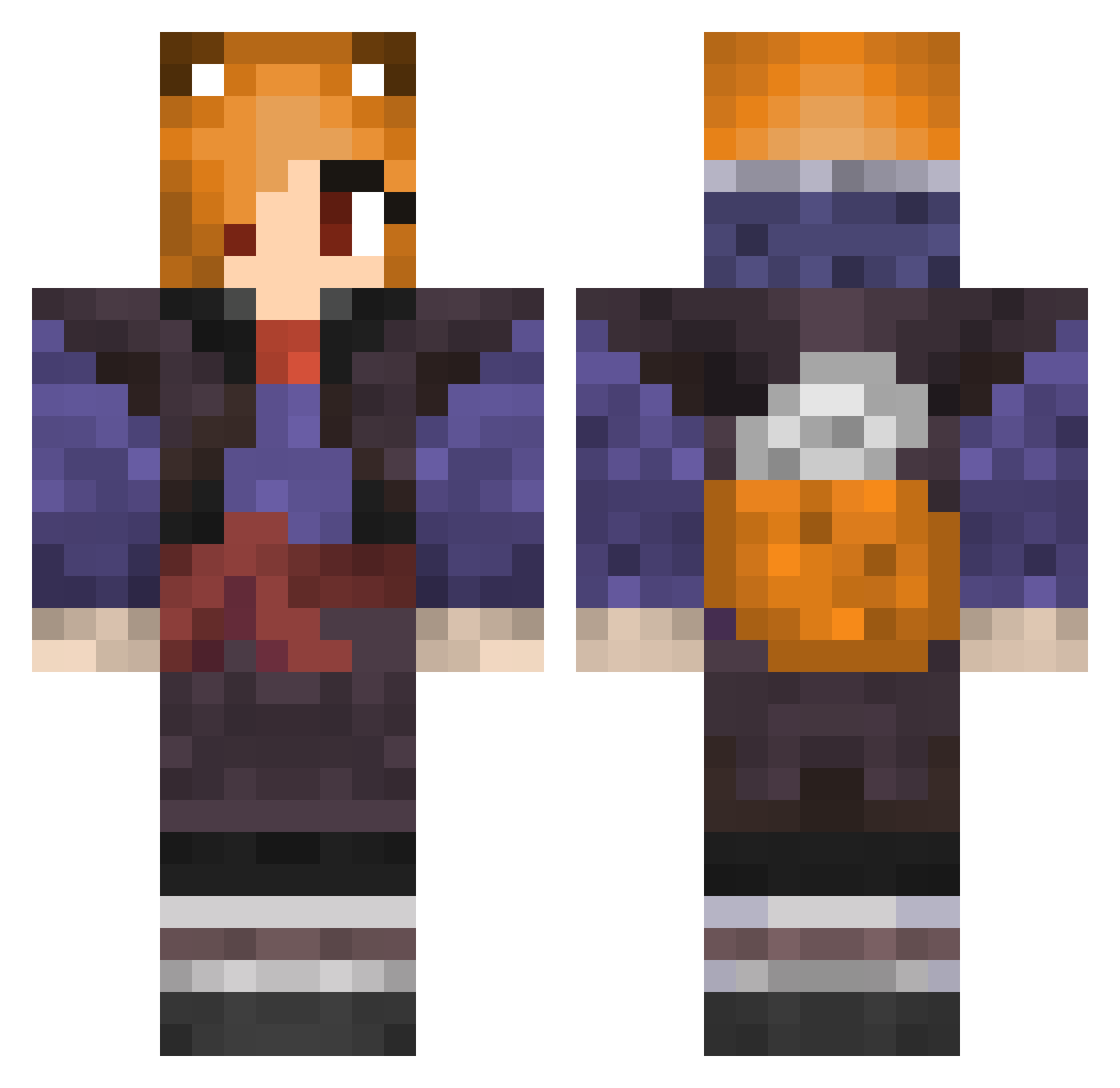 Builder17 Minecraft skin, front and back view