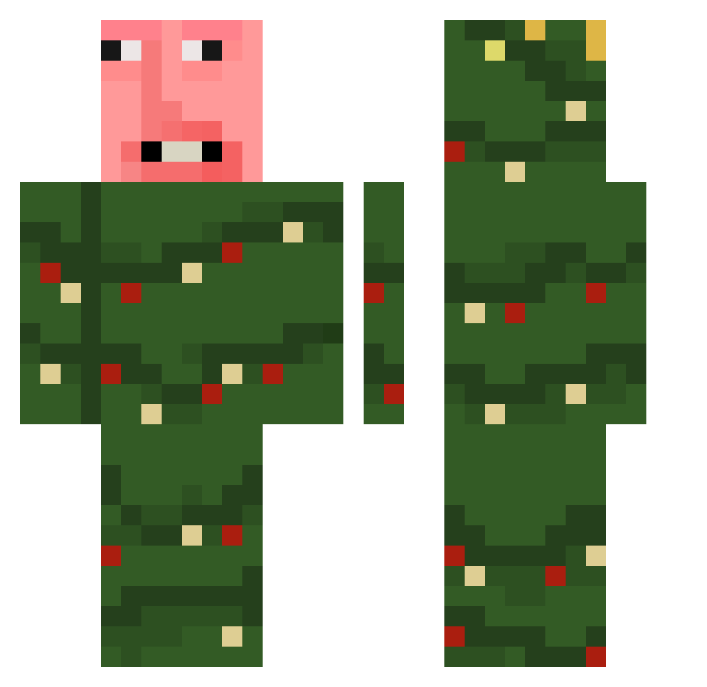 __FunkyMonkey__ Minecraft skin, front and back view
