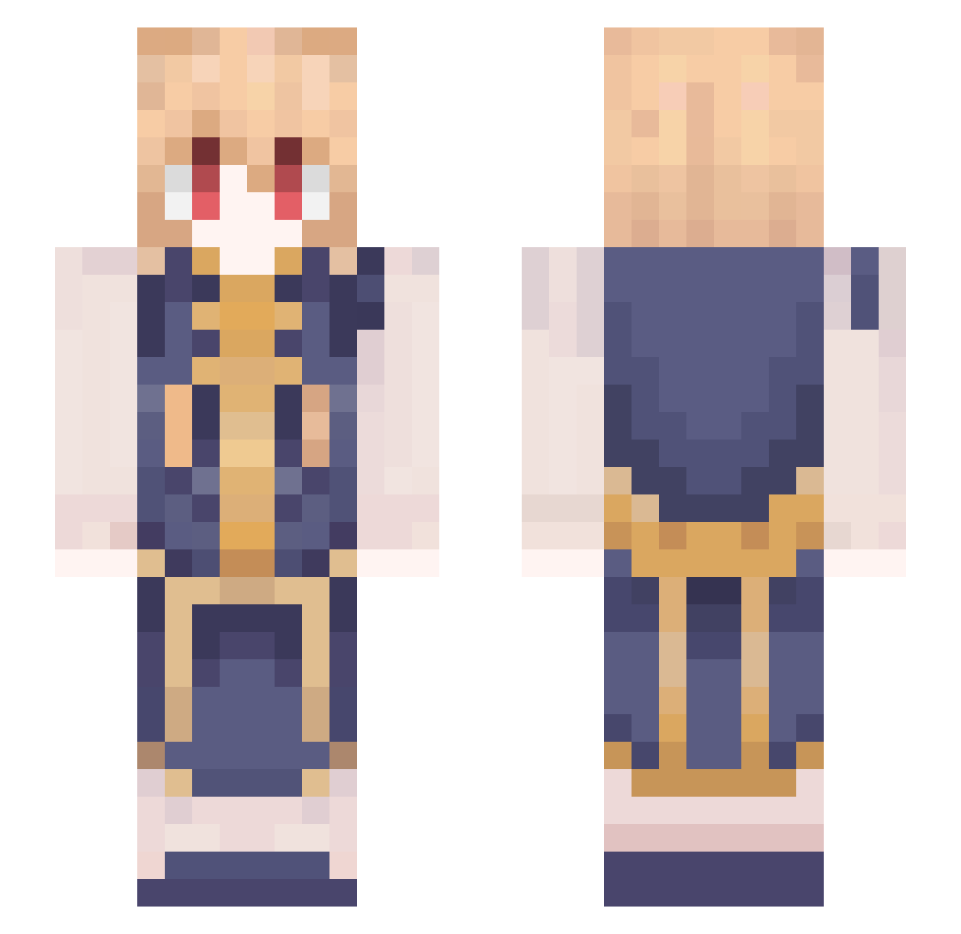 Inebriated_ Minecraft skin, front and back view