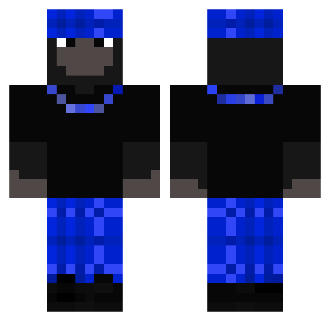 goatdrigo Minecraft skin, front and back view