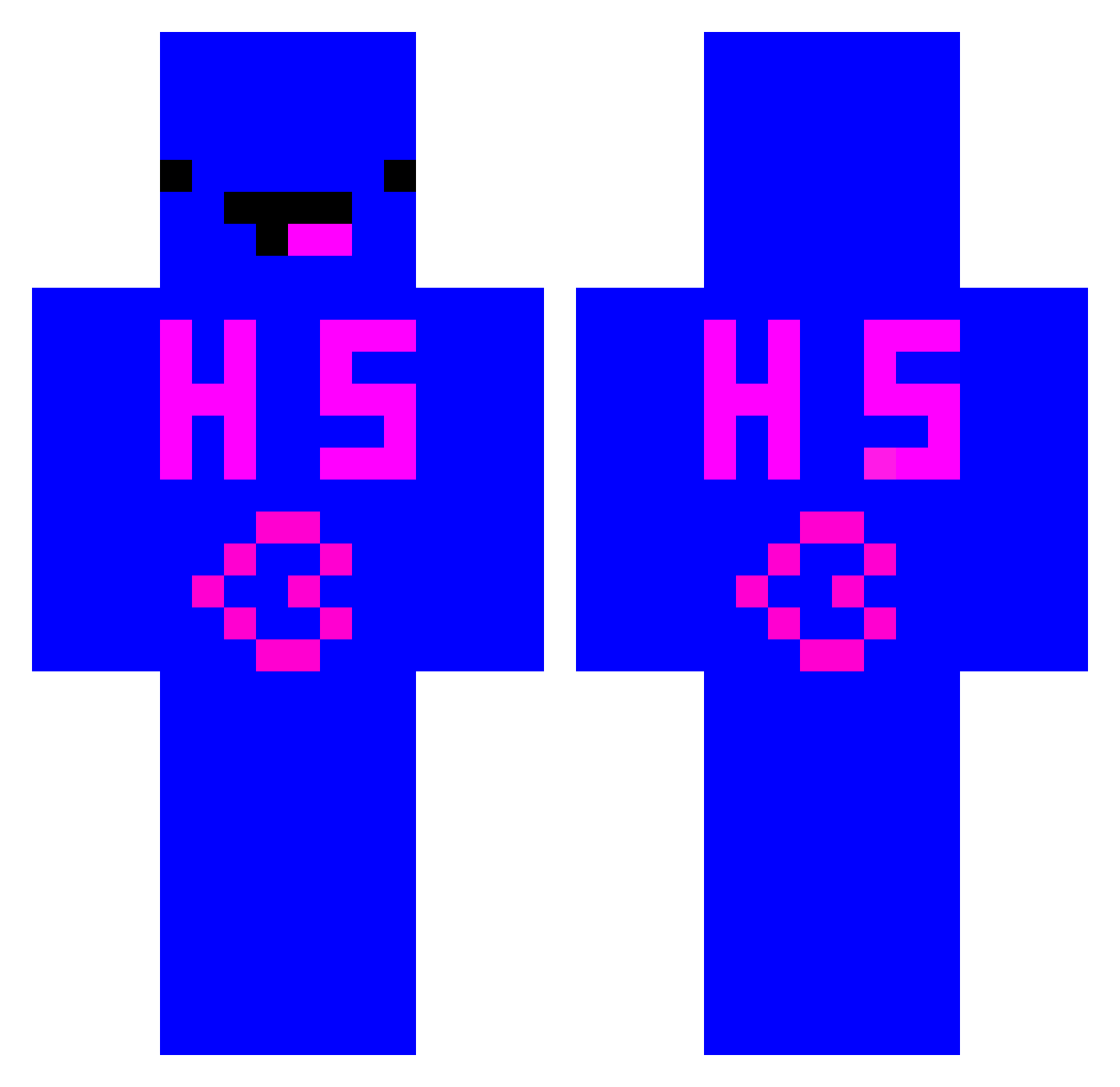 Sox Minecraft skin, front and back view