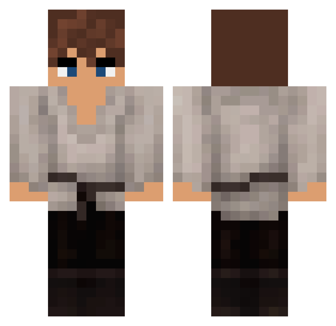 MarginaliA Minecraft skin, front and back view