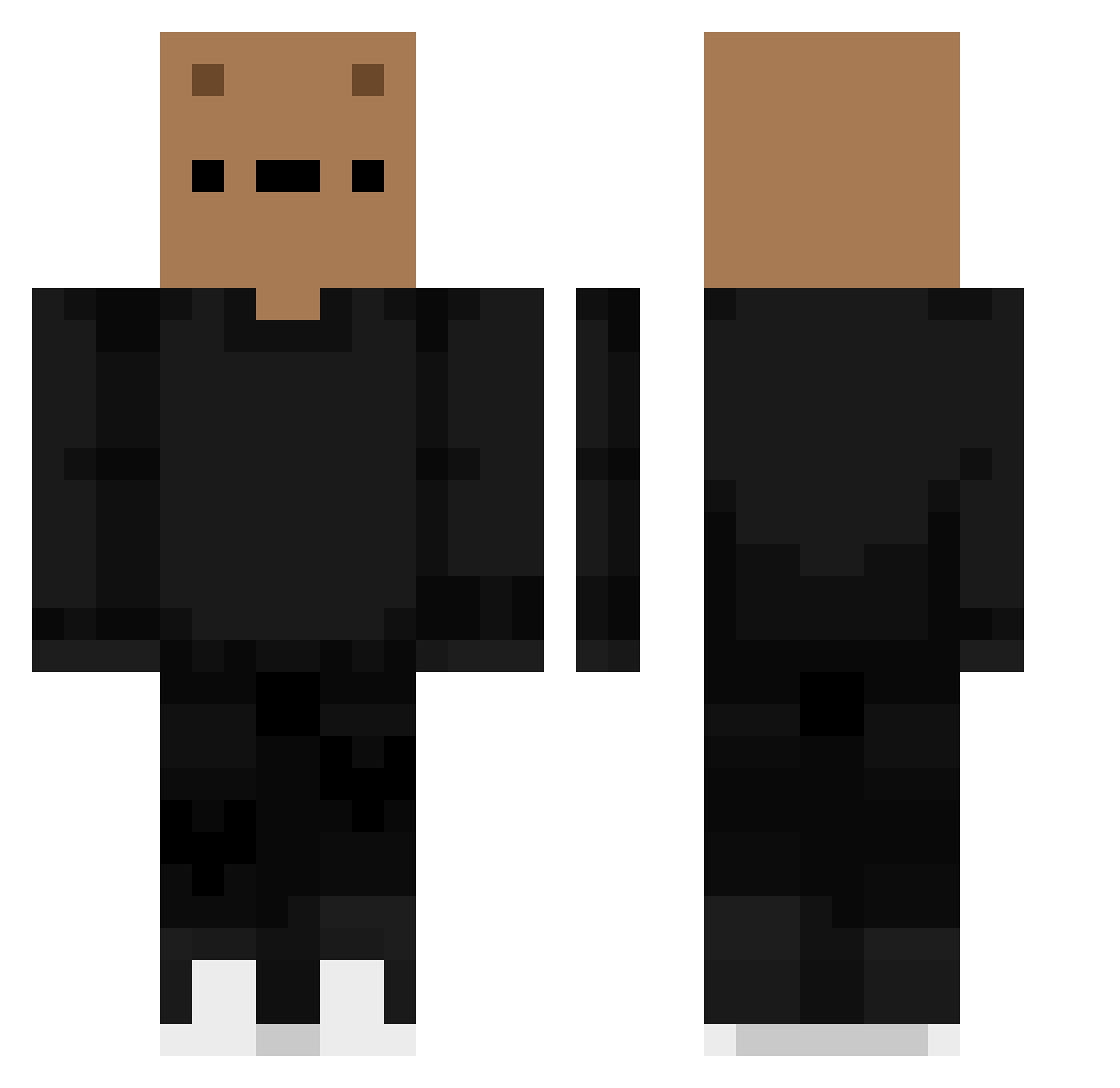 gibanez Minecraft skin, front and back view