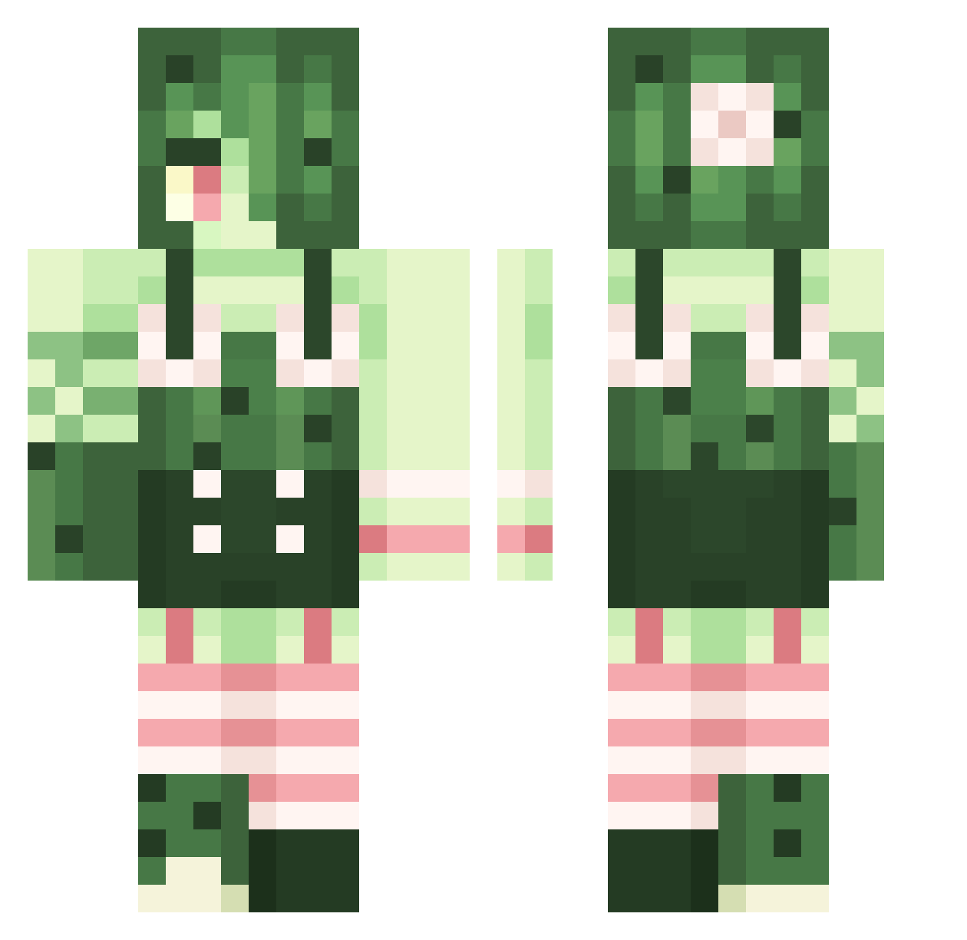 SomeGirl83 Minecraft skin, front and back view