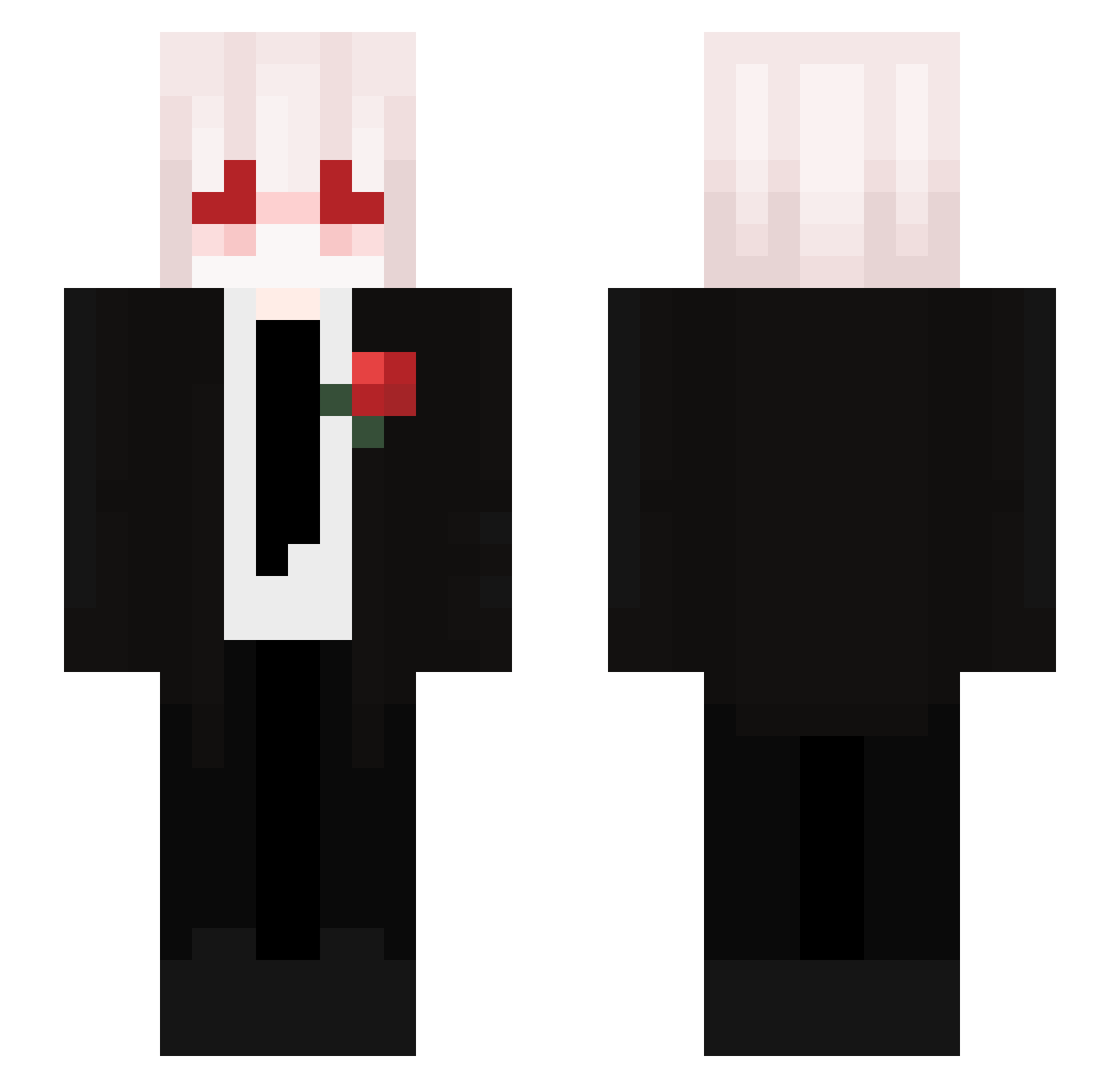 theodore Minecraft skin, front and back view