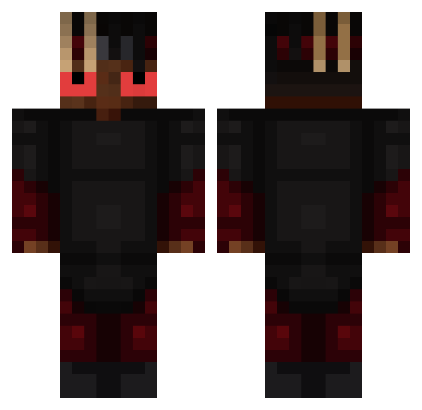 ZUKY0 Minecraft skin, front and back view