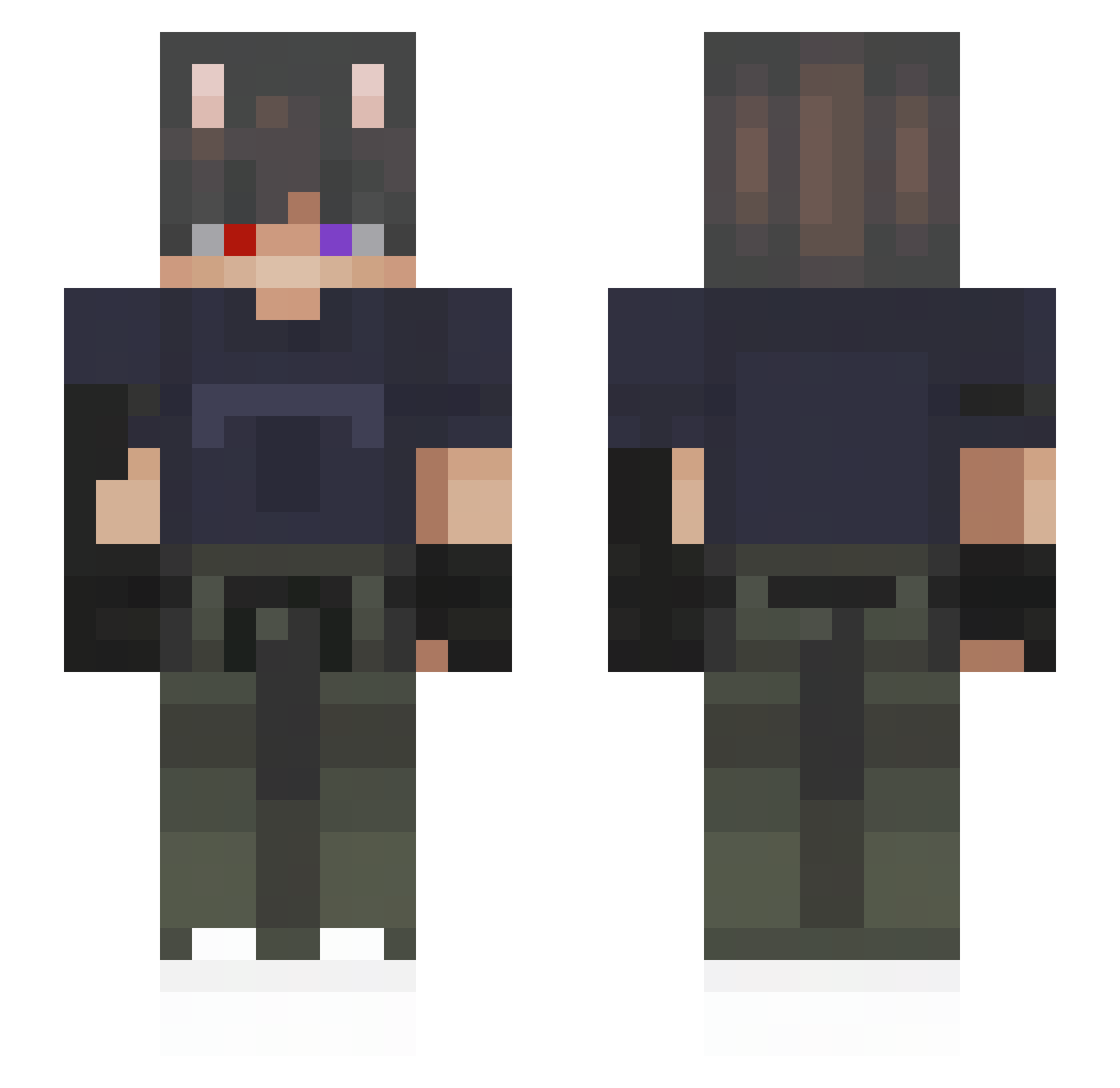 ToriMC28 Minecraft skin, front and back view