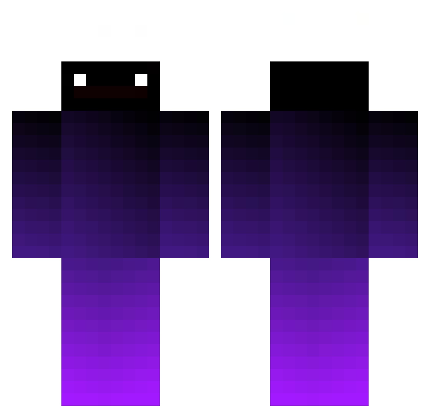 V3rZock2 Minecraft skin, front and back view